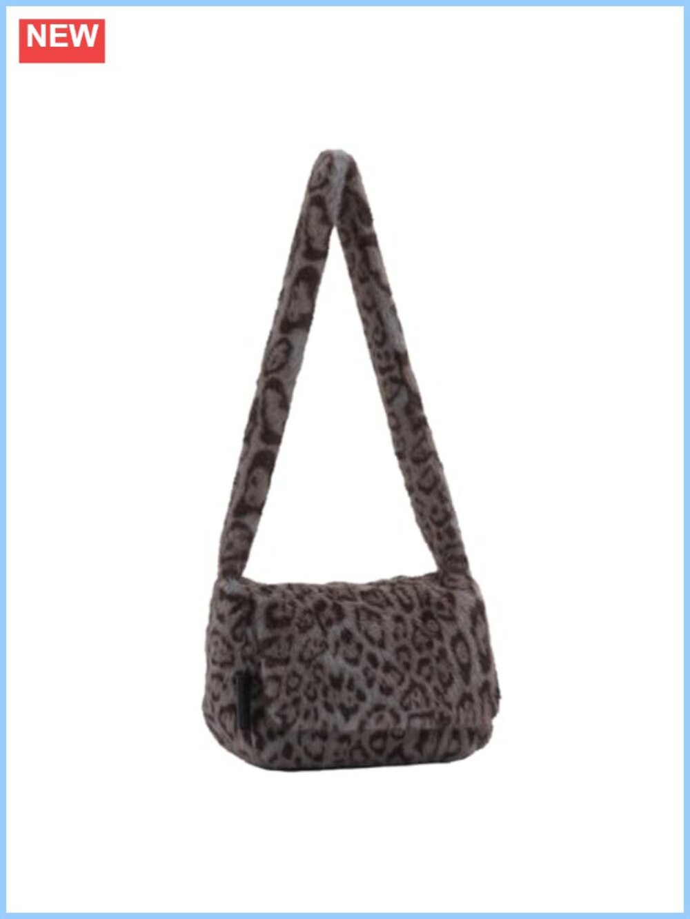 Faux Fur Cheetah Print Crossbody Bag Plush Fuzzy Purse Y2K Winter Handbag